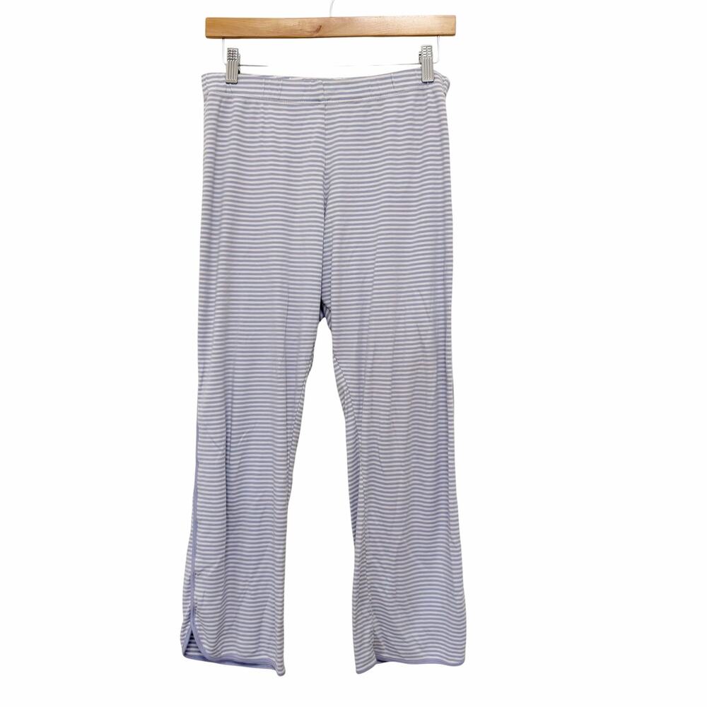 Lake Purple White Striped 100% Pima Cotton Pajama Pants Sz S